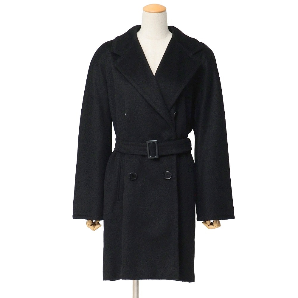 ■美品■MAX MARA マックスマーラ コート サイズ38 キャメル ベルテッド ダブル チェスターコート ブランド古着【中古】20260423/RA9026