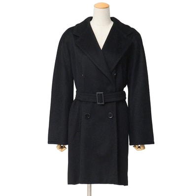 ■美品■MAX MARA マックスマーラ コート サイズ38 キャメル ベルテッド ダブル チェスターコート ブランド古着【中古】20260423/RA9026