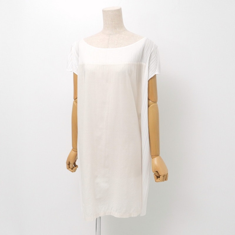 PLEATS PLEASE ISSEY MIYAKE プリーツプリーズ イッセイミヤケ ワンピース サイズ3 プリーツドッキング チュニック ブランド古着【中古】20240614/RA0080