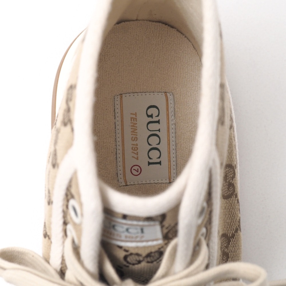 A (未使用に近い)】□美品□GUCCI グッチ グッチテニス1977 スニーカー