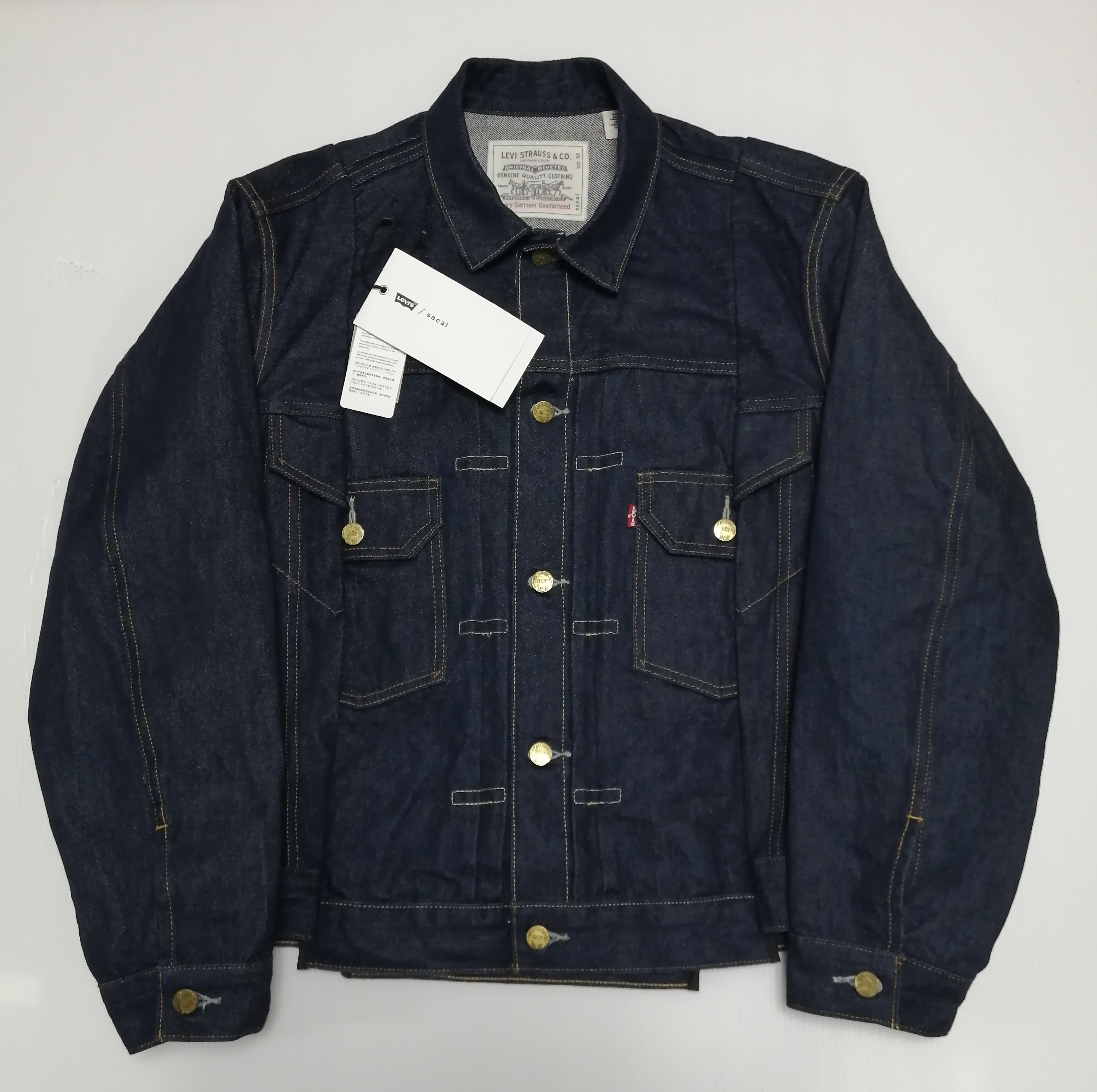 sacai x LEVI'S Men's Denim Jacket "Indigo" 25-03708M / 0035I-0000