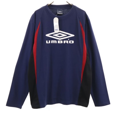 未使用 umbro アンブロ 長袖 Tシャツ L ネイビー ロンT