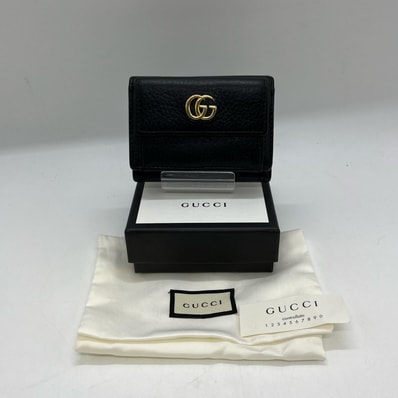 GUCCI グッチ 3つ折り財布 GGマーモント 523277 0416 ブラック