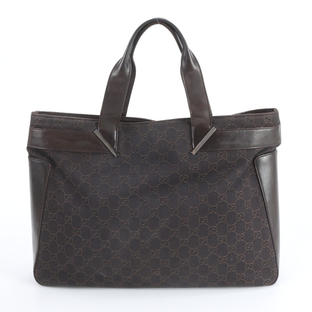 グッチ GGキャンバス 73982 トート バッグ レザー×キャンバス