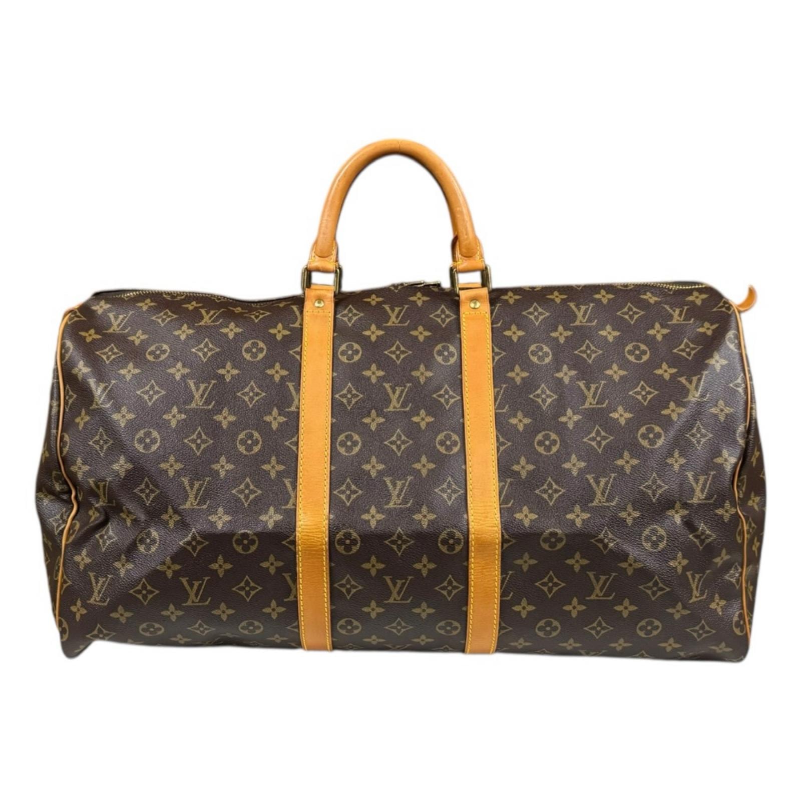ルイヴィトン キーポル55 モノグラム ハンドバッグ モノグラムキャンバス M41424 ブラウン レディース LOUIS VUITTON  中古