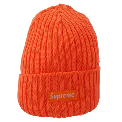 Supreme シュプリーム ニットキャップ 24SS Overdyed Beanie small box logo スモール ボックス ロゴ オーバーダイ ビーニー ニット帽 キャップ オレンジ系【新古品】【未使用】【中古】