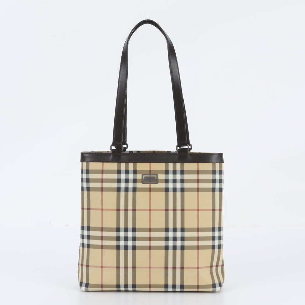 ■極美品 バーバリー ノバ チェックトート バッグ