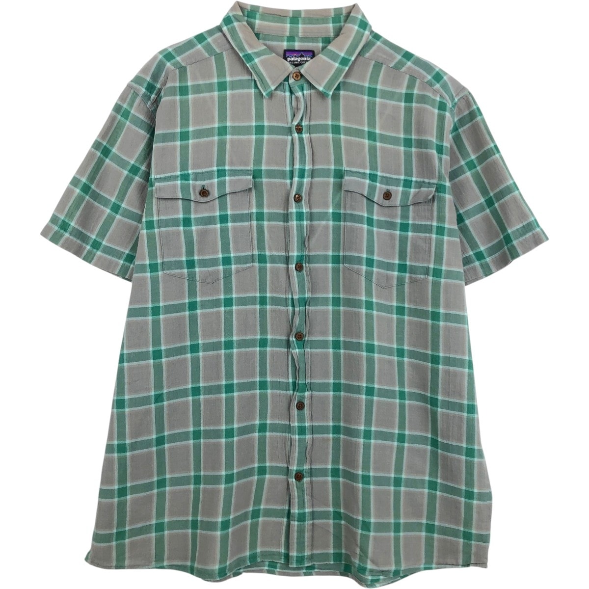 古着 パタゴニア Patagonia STY52931SP17 半袖 コットン チェックシャツ ボックスシャツ メンズXL相当/eaa674130