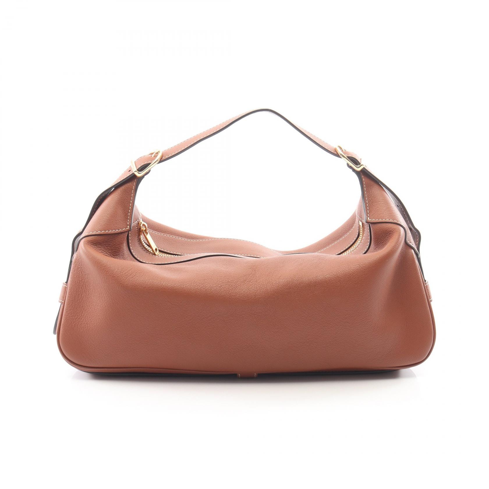 セリーヌ CELINE ロミー ミディアム ハンドバッグ バッグ レザー レディース ブラウン系 【中古】