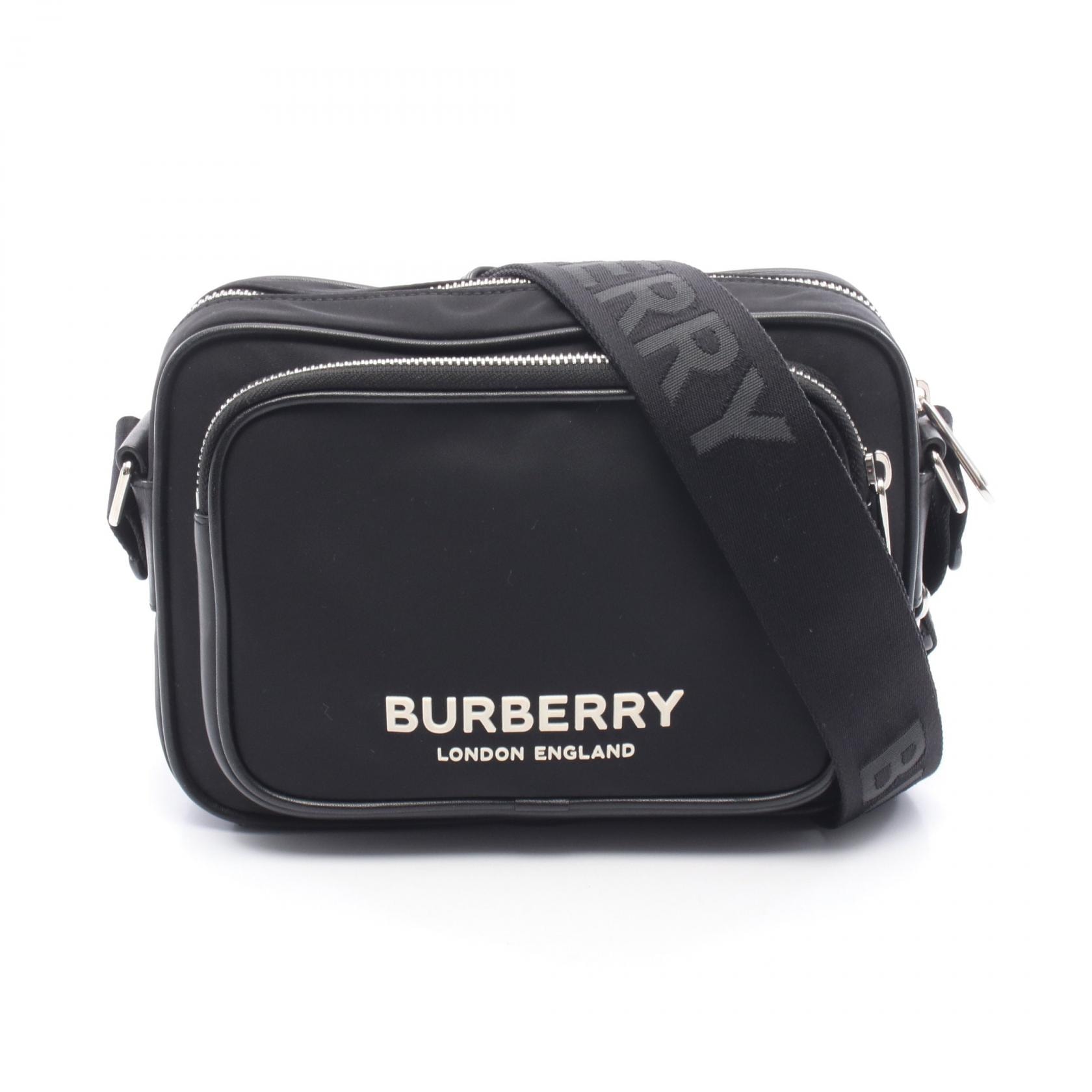 バーバリー BURBERRY パディ ショルダーバッグ バッグ ナイロン レザー メンズ ブラック系 【中古】
