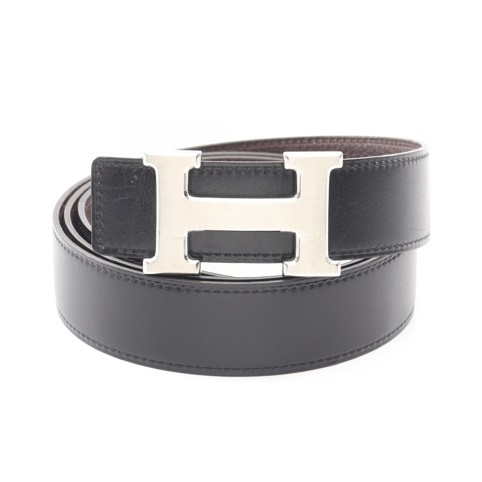 エルメス HERMES コンスタンス Hベルト リバーシブル ベルト 衣料品 レザー □P刻印(2012年製造) メンズ ブラック系 / ブラウン系 【中古】