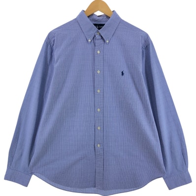 古着 ラルフローレン Ralph Lauren CLASSIC FIT 長袖 ボタンダウンチェックシャツ メンズXL相当/eaa547435