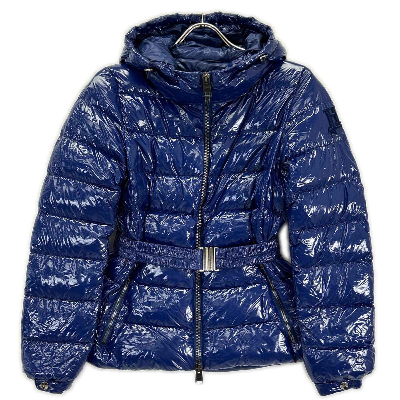 ヘルノ PI1350D ブルー GLOSS BELTED BOMBER/パテッド ダウンジャケット 40