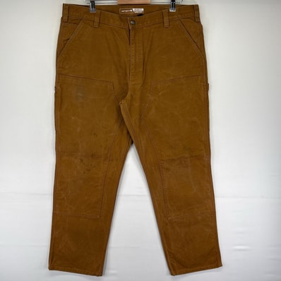古着 カーハート Carhartt ダック パンツ ペインター ダブルニー ワーク ハンマーループ 大きいサイズ W40 L32 ブラウン系 メンズ