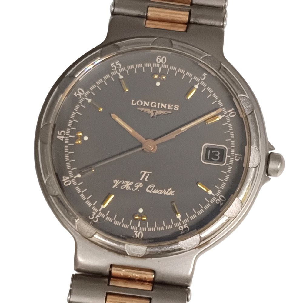 LONGINES ロンジン コンクエスト チタン Ti V.H.P. デイト クォーツ 腕時計 C1274