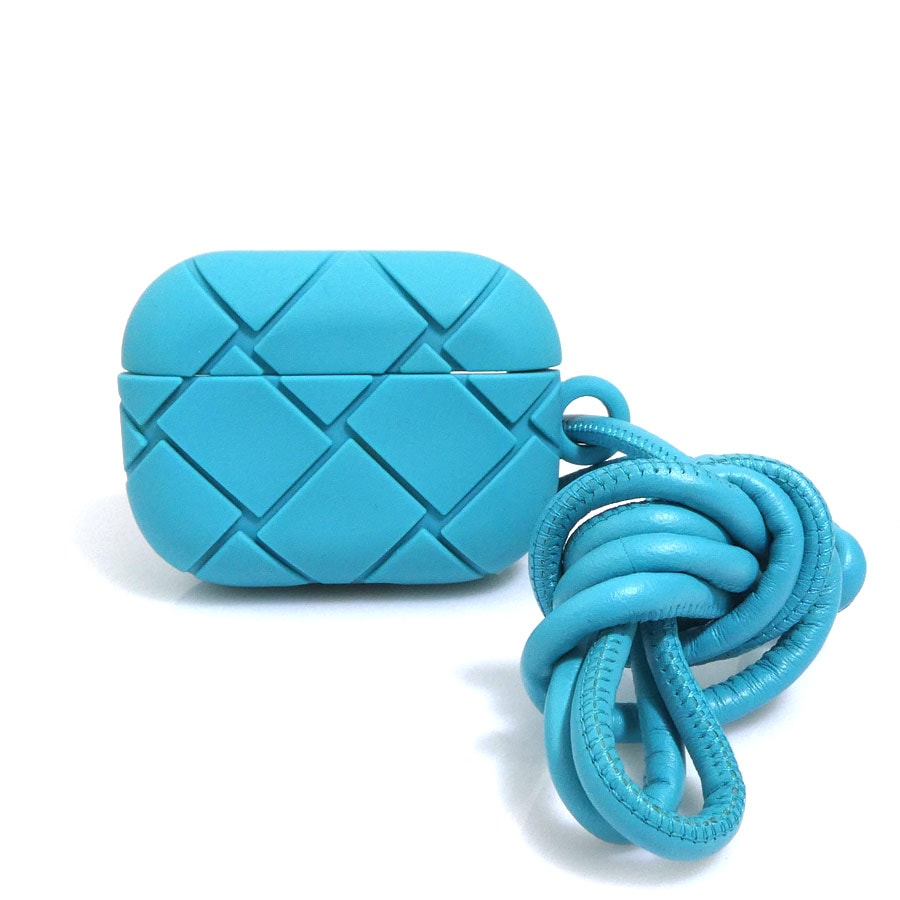 ボッテガヴェネタ BOTTEGAVENETA イヤフォンケース AirPods Proケース シリコン グリーン系 ユニセックス【中古】 h32191a