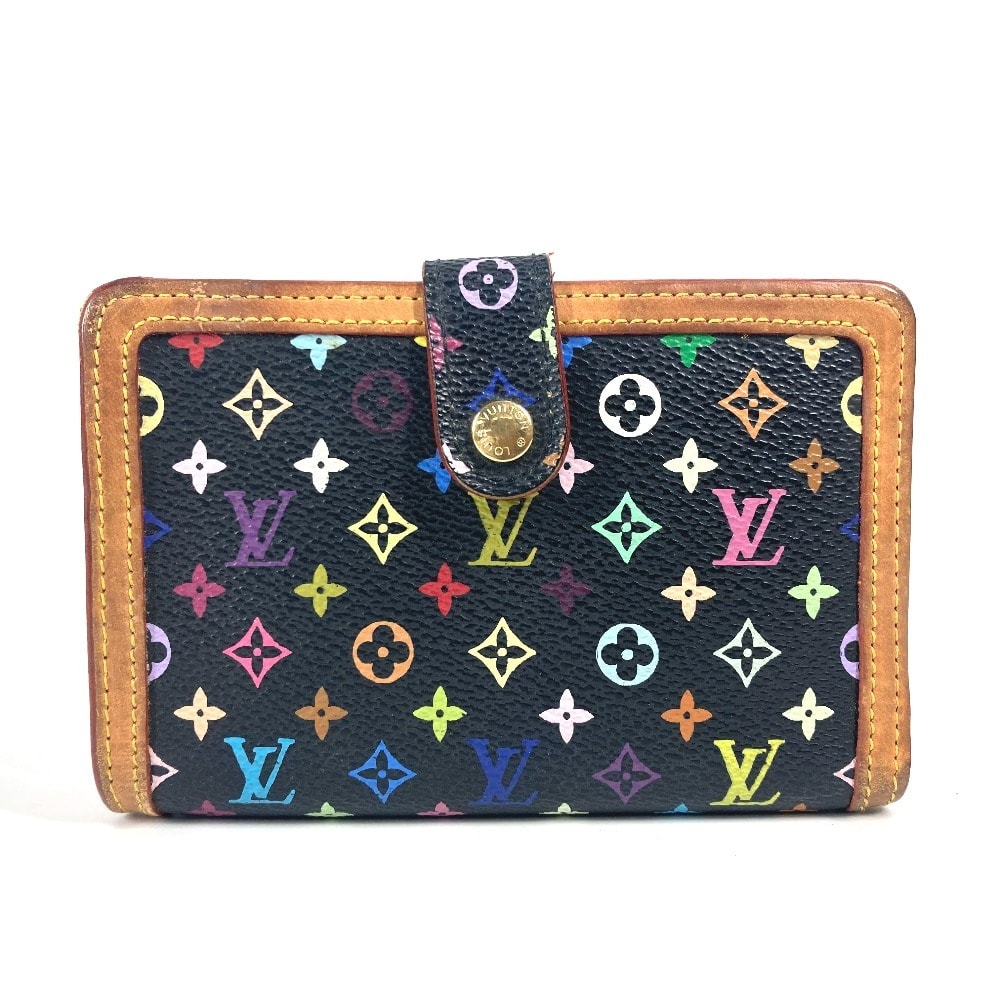 ルイヴィトン LOUIS VUITTON ポルト モネ ビエ ヴィエノワ M92988 モノグラムマルチカラー コンパクトウォレット がま口 2つ折り財布 モノグラムマルチカラーキャンバス ノワール ブラック