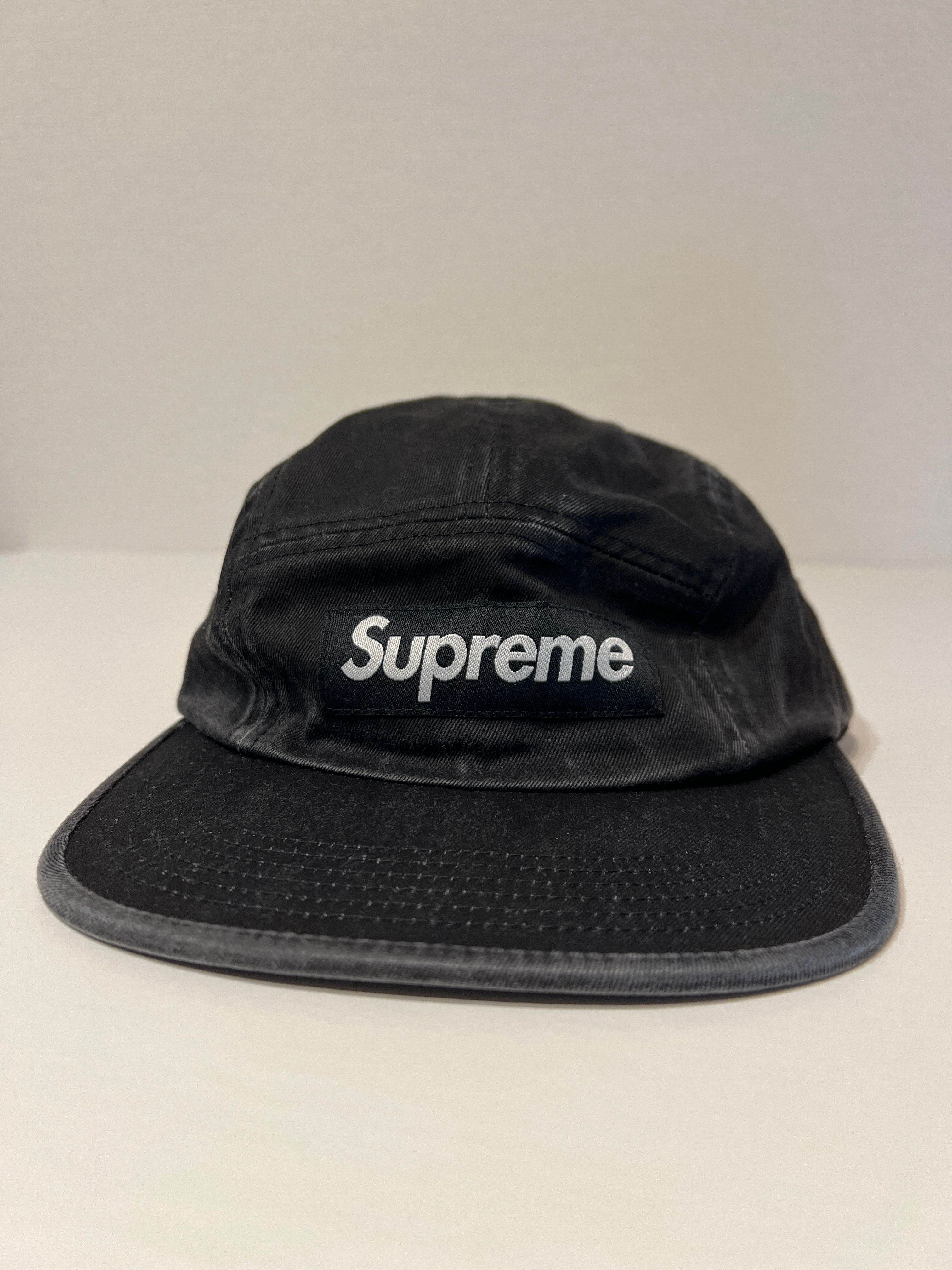 Supreme Washed Chino Twill Camp Cap "Black"