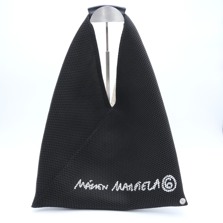 MM6 Maison Margiela(エムエムシックス メゾンマルジェラ)ジャパニーズ メッシュバッグ トートバッグ ブラック ポリエステル S54WD0043 P3069【中古】