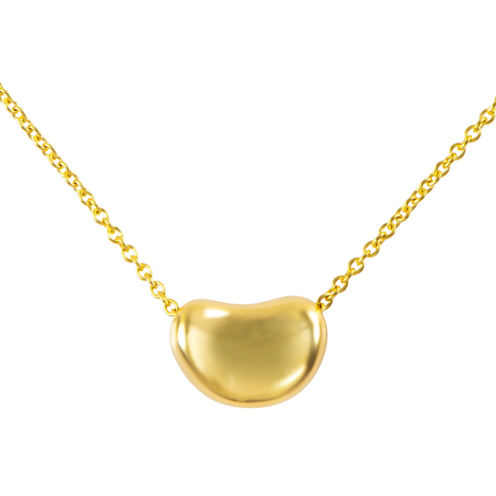 TIFFANY&Co. ティファニー ビーン デザイン ペンダント ネックレス エルサ・ペレッティ K18YG ゴールド【中古】