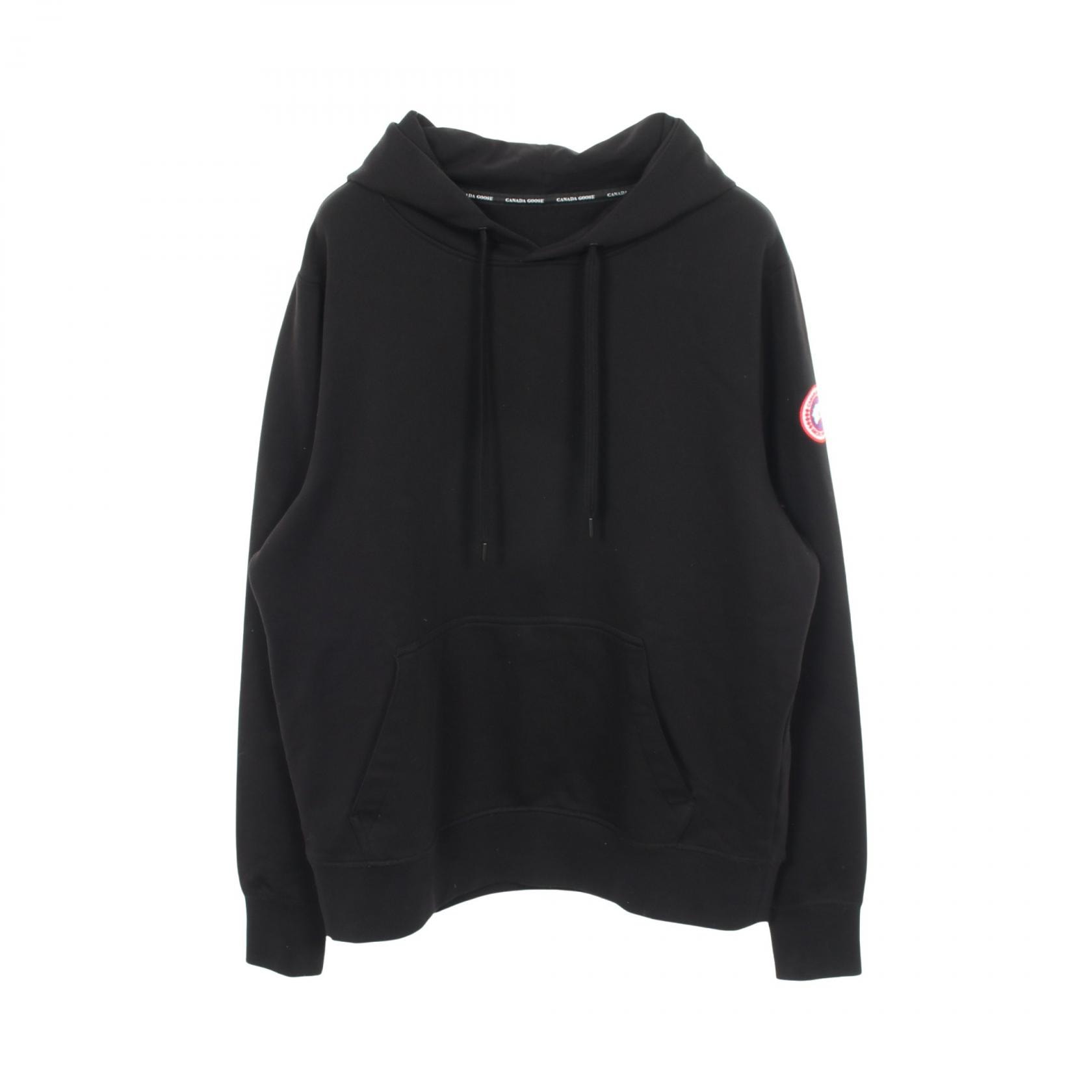 カナダグース CANADA GOOSE Huron Hoodie パーカー 衣料品 トップス コットン メンズ ブラック系 【中古】