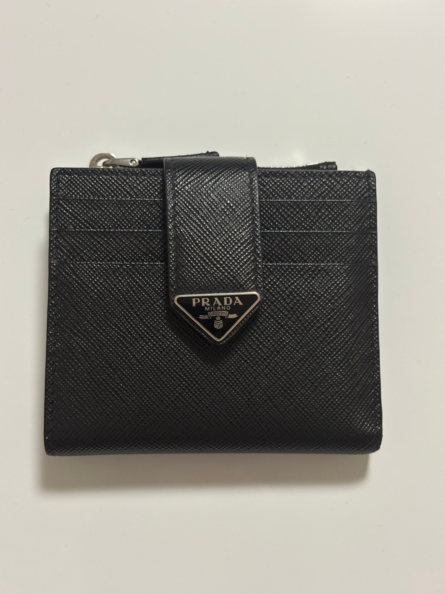 PRADA Saffiano Leather Card Holder "Black"