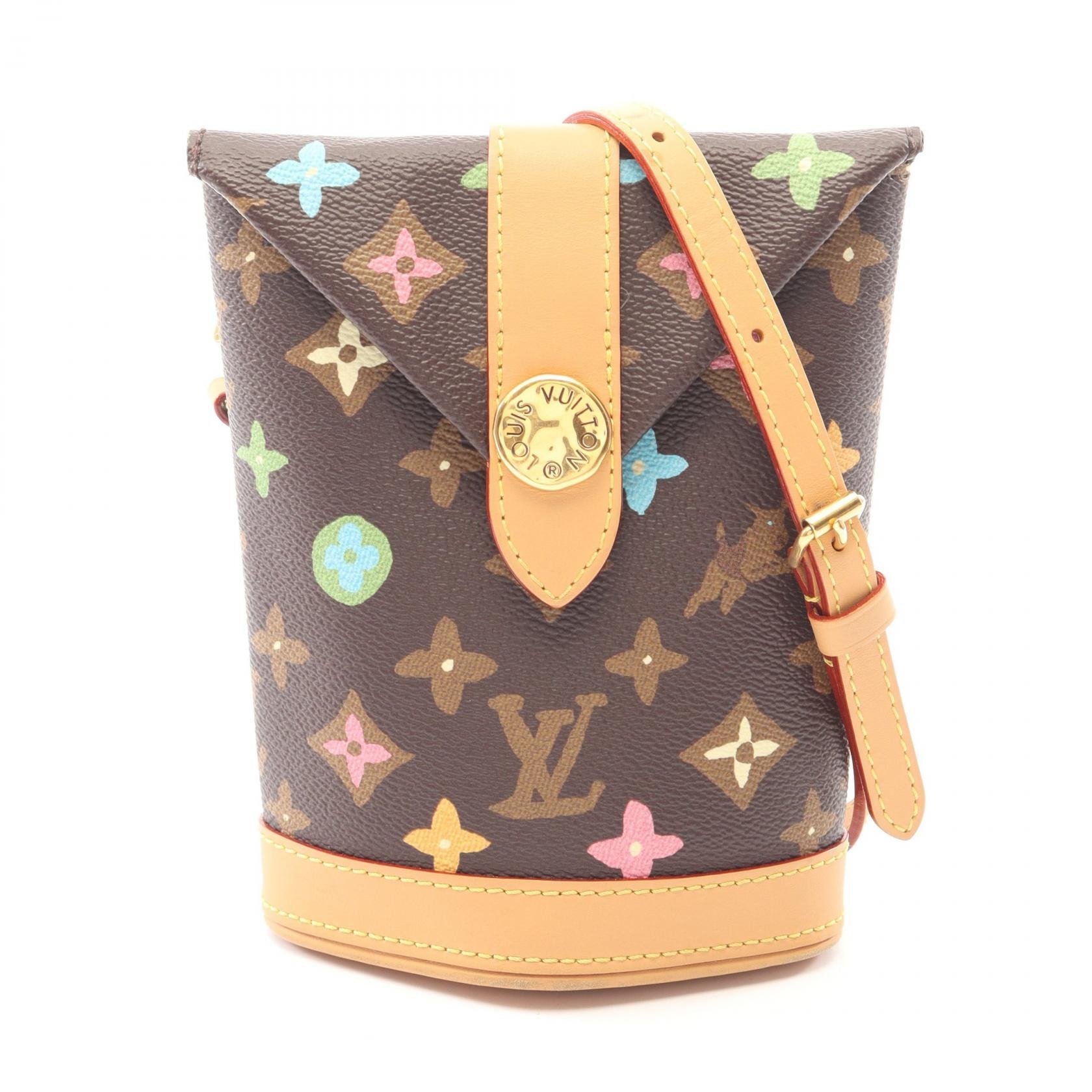 ルイ・ヴィトン LOUIS VUITTON エンベロップポーチ ショルダーバッグ バッグ PVCコーティングキャンバス レザー メンズ ブラウン系 M83344 【中古】