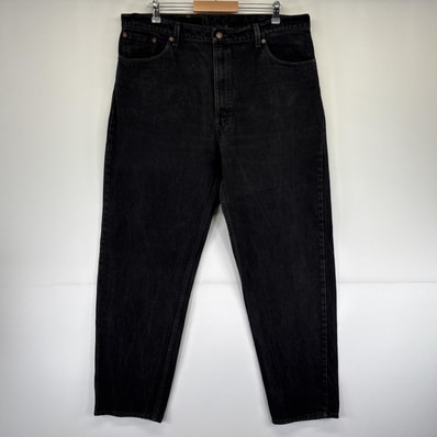 古着 90's/90年代 リーバイス Levi's USA製 デニムパンツ 550 テーパード 5ポケット ジーンズ ジーパン 大きいサイズ w42 L34 ブラック メンズ
