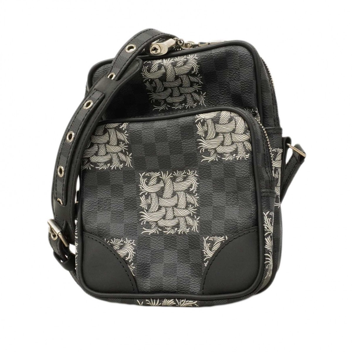 【6dc3075-k】ルイヴィトン ショルダーバッグ ダミエ・グラフィット クリストファー ネメス アマゾン N48239 ブラック【中古】メンズ