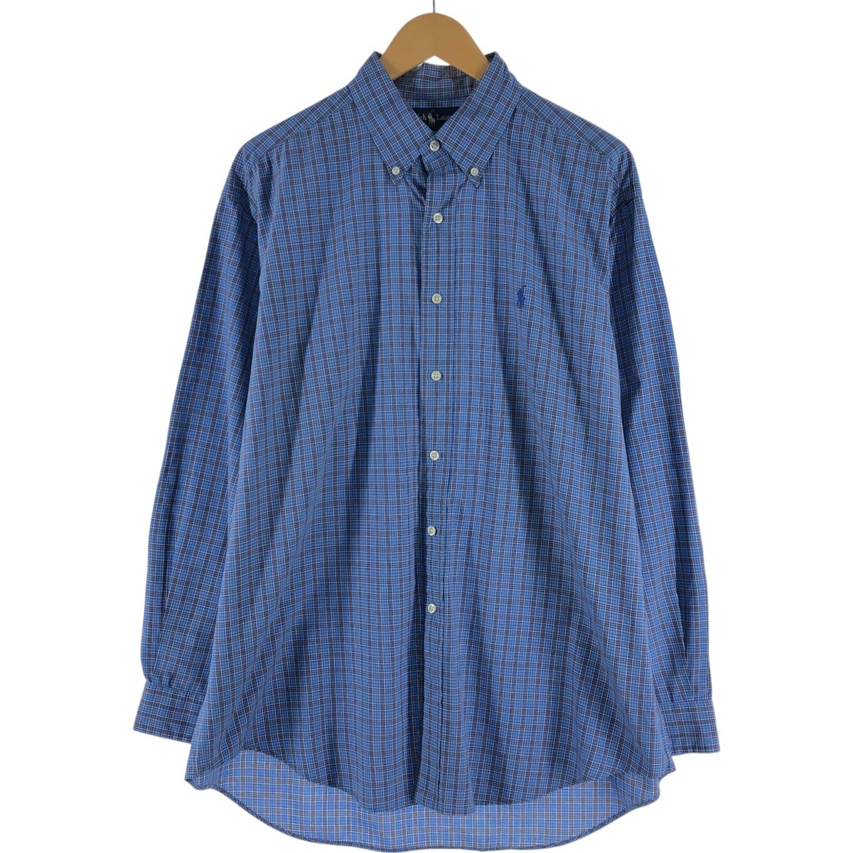 古着 ラルフローレン Ralph Lauren BLAKE 長袖 ボタンダウンチェックシャツ メンズL相当/eaa532006