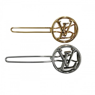 LOUIS VUITTON ルイヴィトン ヘアアクセサリー ベイビールイーズ バレッタ 小物 ファッションアイテム M00590 シルバー ゴールド レディース【中古品】