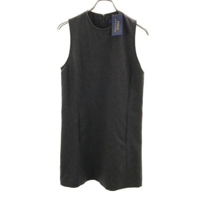 未使用 POLO RALPH LAUREN ポロラルフローレン ウール ノースリーブ ミニワンピース 2 グレー