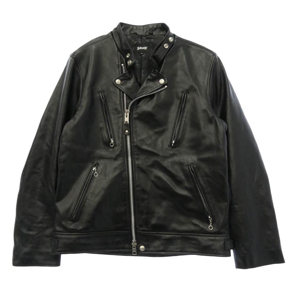 schott ショット 3101048 DOUBLE BREAST RIDERS ダブルブレスト ライダース レザー ジャケット ブラック系 XL【中古】