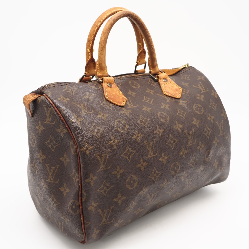 LOUIS VUITTON ルイ・ヴィトン モノグラム キャンバス スピーディ30 M41526 ハンドバッグ ブラウン コーティングキャンバス レザー レディース