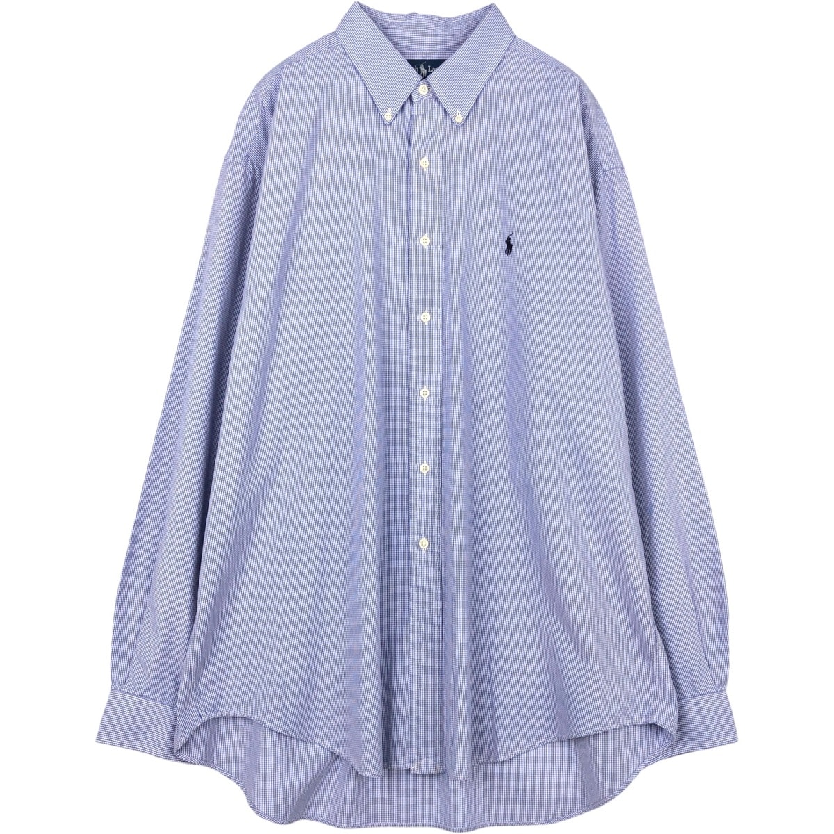 古着 ラルフローレン Ralph Lauren BLAKE ギンガムチェック 長袖 ボタンダウンチェックシャツ メンズXL相当/eaa669046