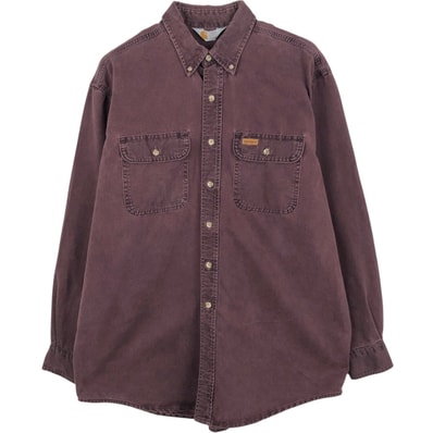 古着 カーハート Carhartt 長袖 ボタンダウン ワークシャツ メンズXL相当/eaa666593