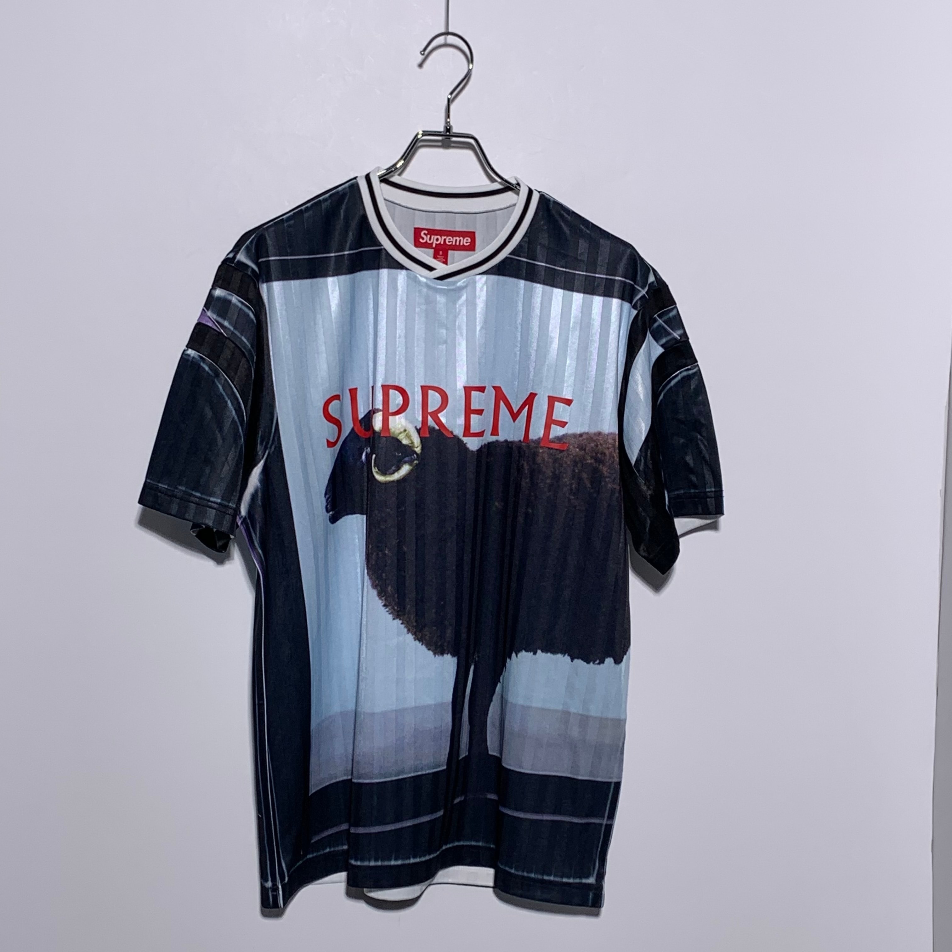 D (傷や汚れあり)】90s 00s カナダ製 Supreme フットボール Tシャツ