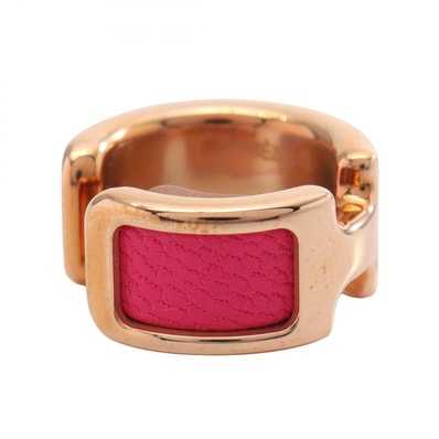 エルメス HERMES オランプPM アクセサリー GP(ゴールドメッキ) レザー ゴールド レディース ゴールド系 / ピンク系 【中古】