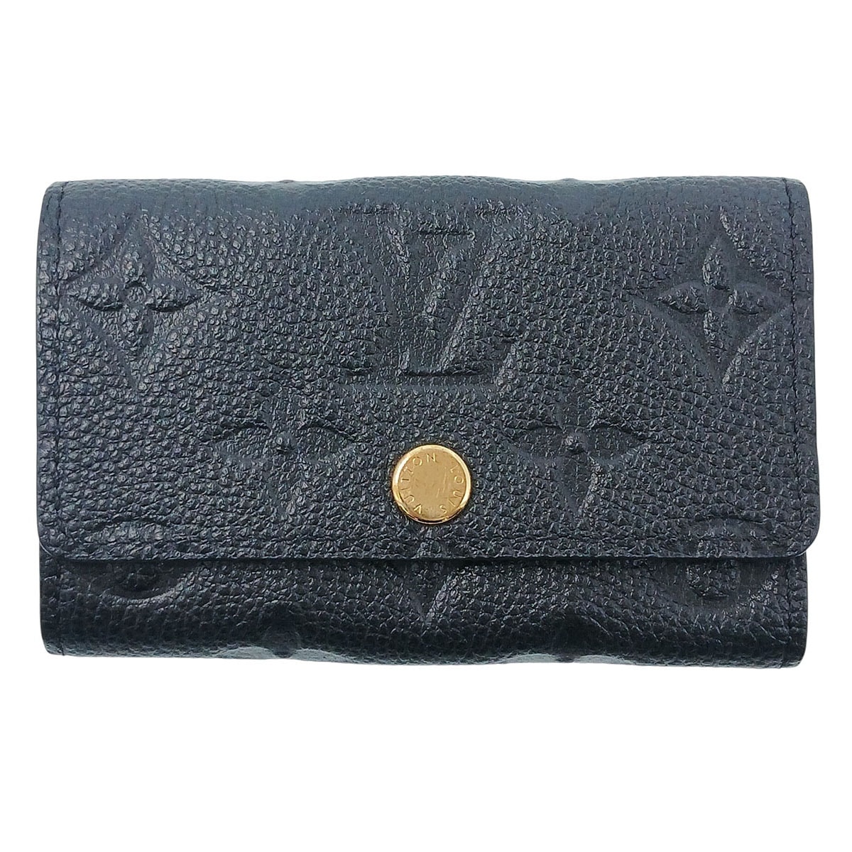 LOUIS VUITTON ルイ・ヴィトン ミュルティクレ6 キーケース M64421 モノグラムアンプラント ブラック ゴールド金具  レディース【中古】