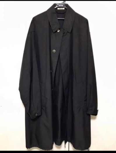 AURALEE x BEAMS Big Soutien Collar Coat "Black"