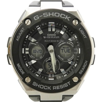 CASIO G-SHOCK カシオ ジーショック GST-W300-1AJF G-STEEL Mid Size Series タフソーラー 腕時計 ブラック系【中古】