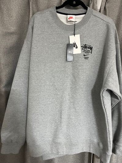Nike x Stussy International Crewneck Sweatshirt (US Size) "Grey" DC4198-050