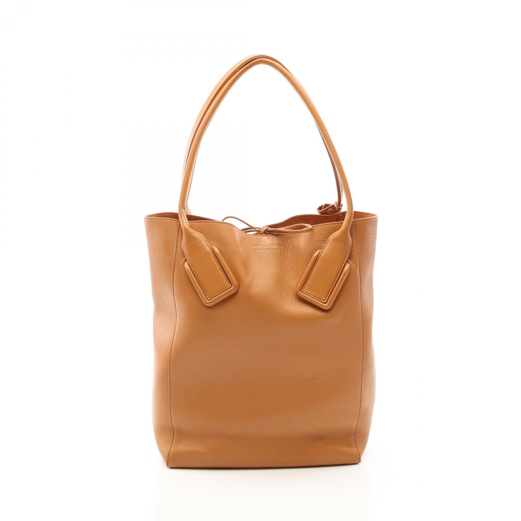 ボッテガヴェネタ BOTTEGA VENETA バスケット トートバッグ バッグ レザー レディース ベージュ系 【中古】