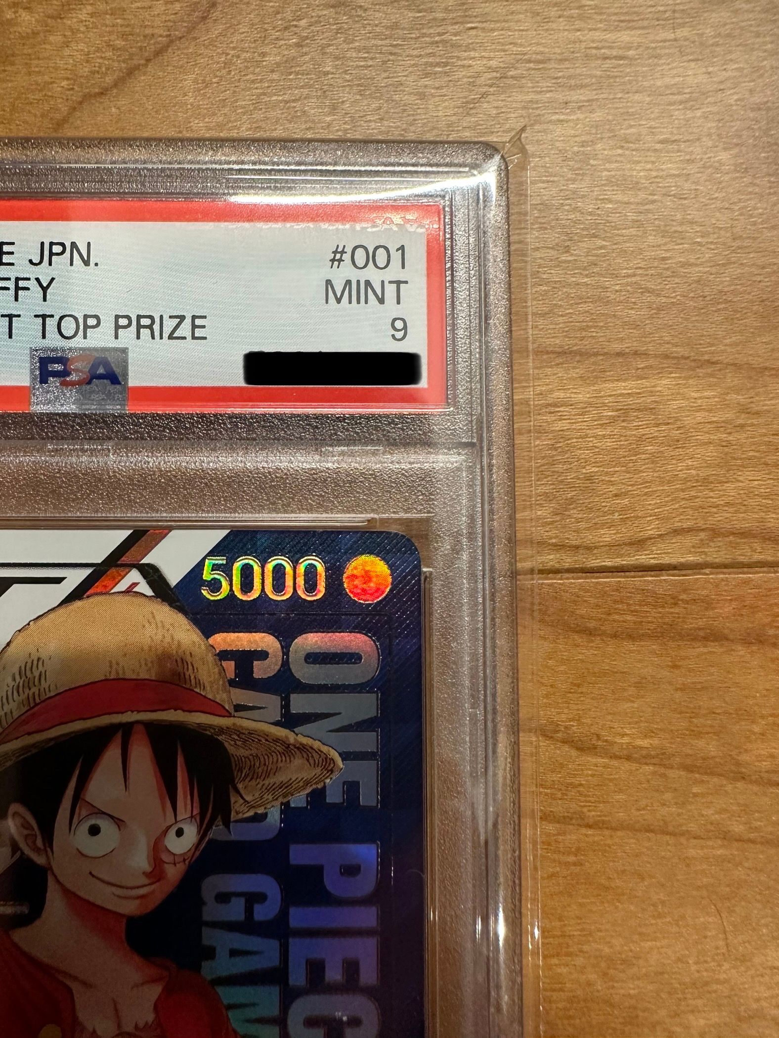 PSA 9]Monkey D Luffy L Serial Number (Opened) [ST01-001] (Flagship