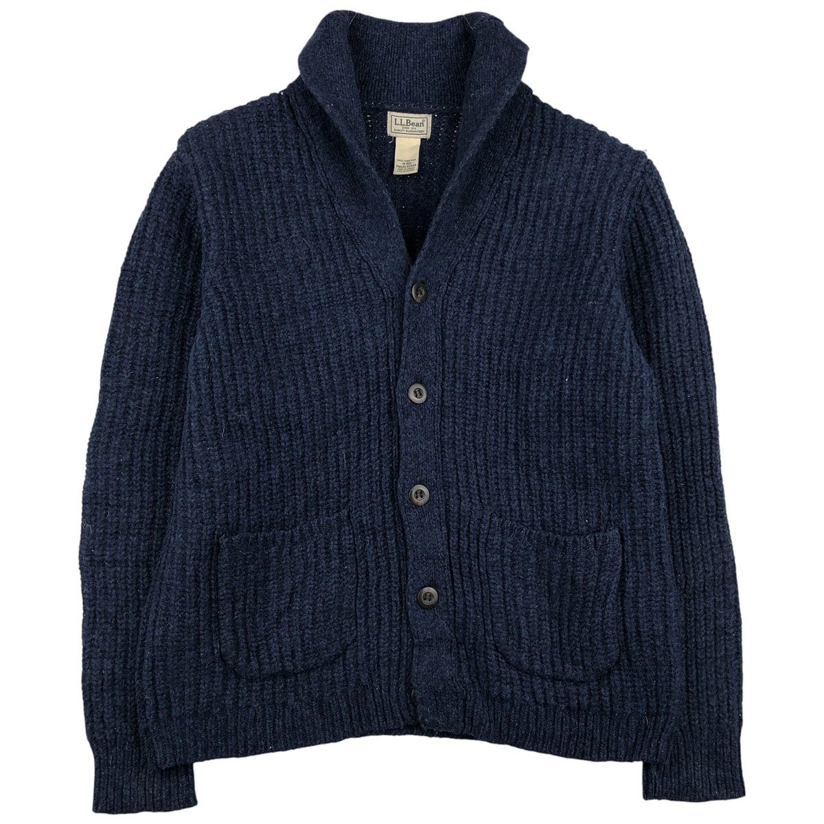古着 90~00年代 エルエルビーン L.L.Bean ショールカラー ウールニットカーディガン メンズM相当 ヴィンテージ/eaa604712