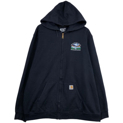 古着 カーハート Carhartt Loose Fit アドバタイジング スウェットフルジップパーカー メンズXL相当/eaa632981