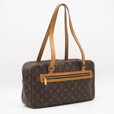 LOUIS VUITTON ルイ・ヴィトン モノグラム シテGM M51181 ハンドバッグ ブラウン ベージュ コーティングキャンバス レザー レディース