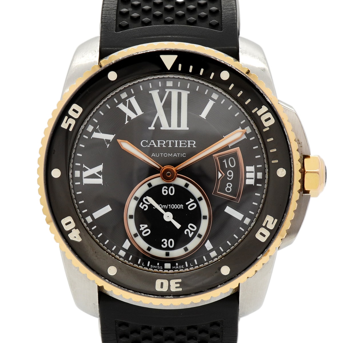 ★SALE【6wfc0186】カルティエ カリブル ダイバー W7100055 黒文字盤【中古】腕時計 メンズ