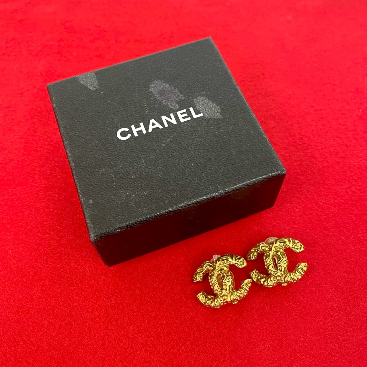 CHANEL シャネル ココマーク 溶岩 GP イヤリング ゴールド
 109-7
