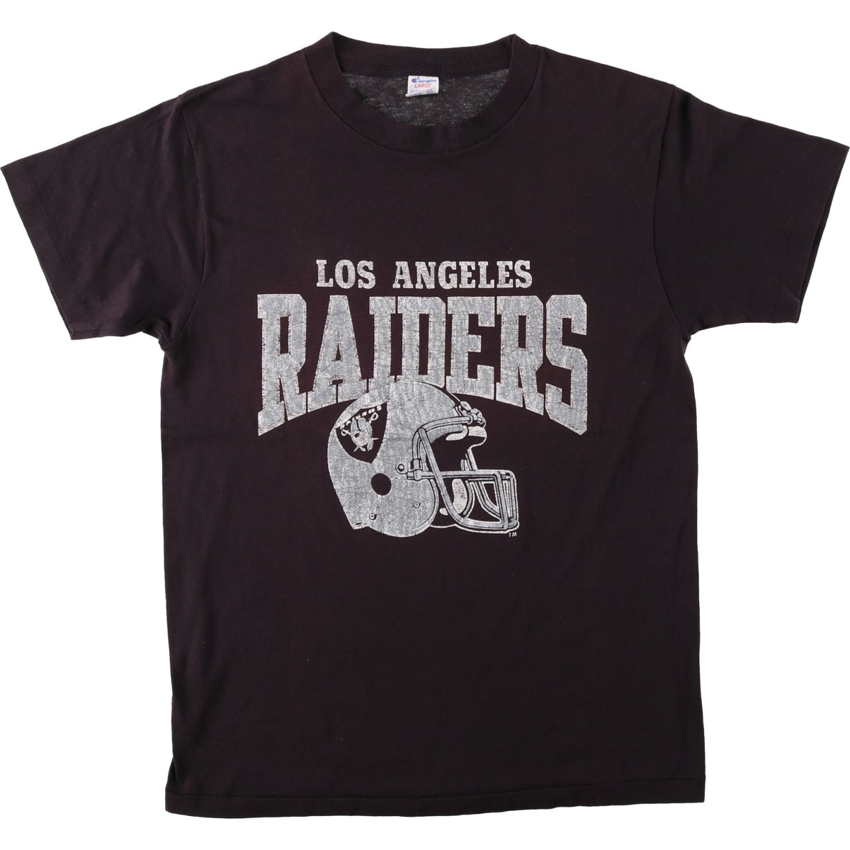 古着 80年代 チャンピオン Champion トリコタグ NFL LOS ANGELES RAIDERS ロサンゼルスレイダース スポーツTシャツ USA製 レディースL相当 ヴィンテージ/eaa641945